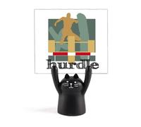 China Sports Track Field Hurdle Memo Holder Cartoon Black Cat Stand Decoration