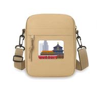 China Tian'anmen Temple Landmark Pattern Crossbody Bag Cell Phone Purses Handbag Shoulder Mini Bag