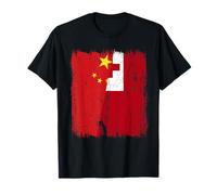 China Tonga Half Flag Chinese Tongan Heritage T-Shirt