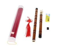 China Traditional Bamboo Flute, F Key Bitter Bamboo Flute Pipe, 5 - Year Air - Dried Craftsmanship with Brass Connector for Adults Beginners, Includes Flute Films and