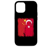 China Turkey Half Flag Turkiye Chinese Turkish Heritage Case for iPhone 12/12 Pro