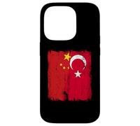 China Turkey Half Flag Turkiye Chinese Turkish Heritage Case for iPhone 14 Pro