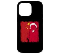 China Turkey Half Flag Turkiye Chinese Turkish Heritage Case for iPhone 14 Pro Max