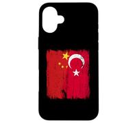 China Turkey Half Flag Turkiye Chinese Turkish Heritage Case for iPhone 16 Plus