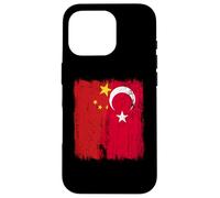 China Turkey Half Flag Turkiye Chinese Turkish Heritage Case for iPhone 16 Pro