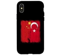 China Turkey Half Flag Turkiye Chinese Turkish Heritage Case for iPhone X/XS