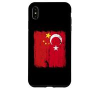 China Turkey Half Flag Turkiye Chinese Turkish Heritage Case for iPhone XS Max