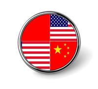 China U.S. Flag Round Lapel Pins Button Brooch Pin Badge Clothes Accessories for Men Women