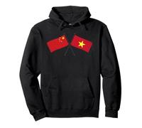 China Vietnam Crossed Flags Chinese Vietnamese Pullover Hoodie