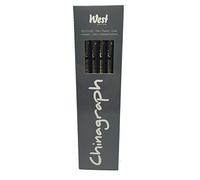 West-Design Chinagraph Pencil Black 5 2563 (Pack-12)
