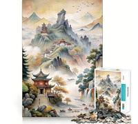 Chinas Classical Paintings 1000 Piece Jigsaw Puzzles for Adults Teenagers DownTime Game Rich Color Real Challenge Wall Accent (50x75cm)