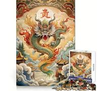 Chinas Classical Paintings 1000 Pieces Puzzles for Teenagers Calm Game Sharp Detail Fun Challenge Night Play (38x26cm)