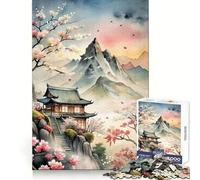 Chinas Classical Paintings 1000 Pieces Puzzles for Teenagers DownTime Game Smooth Connection Real Challenge Santa Surprise (50x75cm)