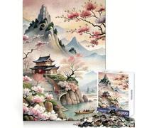 Chinas Classical Paintings Jigsaw Puzzles 1000 Piece for Teenagers Focus Skill Indoor Fun Fun Challenge Home Decor (38x52cm)