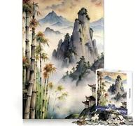 Chinas Classical Paintings Jigsaws 1000 Pieces for Adults Recreational Game HD Print Hard Challenge Xmas Idea (38x52cm)