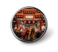 Chinatown Archway Backpack Pin Cute Brooch Decoration Brooches for Women Mens Lapel Pins for Suits Fashion Button Badges for Hat Backpacks Purses Jackets Shirt Suit Lapels-Circular