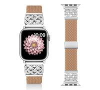 Chinber Braided Band Compatible with Apple Watch Bands 40mm 38mm 41mm 42mm 44mm 45mm 46mm 49mm, Nylon Magnetic Clasp Interlock Buckle for iWatch Ultra Series 10/9/8