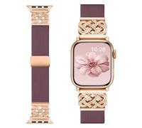 Chinber Stretchy Solo Loop Band Compatible with Apple Watch Bands 44mm 45mm 46mm 49mm 42mm, Magnetic Soft Nylon with Designer Interlock Buckle Bracelet for iWatch Ultra Series 10/9/8/7/6/5/4/3/2/1/SE