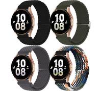 chinbersky 20mm Nylon Braided Strap Compatible with Samsung Galaxy Watch 4/5/6/7/FE 40mm 44mm Strap/5 Pro/Watch 4&6 Classic/Active 2/Watch3 41mm/Gear Sport/Gear S2 Classic/for Amazfit gts 4 3 2