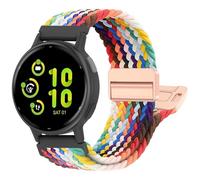 chinbersky Braided Strap Compatible with Garmin Vivoactive 5/4/3/Venu/Venu Sq/Venu2 Plus/Forerunner 165/55/245/645/965/955/945/265, 20mm 22mm Nylon Fabric Magnetic Closure for Garmin Strap, Pride