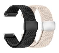 chinbersky Nylon Braided Watch Strap 22mm with Magnetic Clasp, 22mm Watch Strap Elastic Band for Galaxy Watch 3 45mm/46mm/Gear S3 Classic/Amazfit Balance/GTR 3/4/2/Bip 5/Huawei Gt 5/4/3/2 46mm