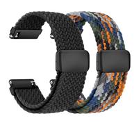 chinbersky Nylon Braided Watch Strap 22mm with Magnetic Clasp, 22mm Watch Strap Elastic Band for Galaxy Watch 3 45mm/46mm/Gear S3 Classic/Amazfit Balance/GTR 3/4/2/Bip 5/Huawei Gt 5/4/3/2 46mm