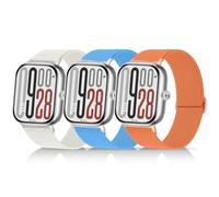 chinbersky Pack of 3 Elastic Nylon Bracelets Compatible with Xiaomi Smart Band 9 Pro/8 Pro Bracelet, Fabric Adjustable Stretchy Sport Loop Replacement Strap for Xiaomi Redmi Watch 5/Watch 4 Men Women
