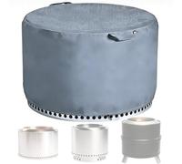 Chinchilla 19" Round Fire Pit Cover for Solo Stove Bonfire - Heavy Duty Waterproof & UV Resistant Fabric - Fits 19-21" Outdoor Gas, Table & Bowl Fire Pits - Smokeless Fire Pit Cover