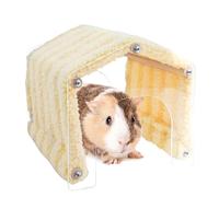 Chinchilla - Acrylic Door Animal Habitat | Decorative Wooden Cage Soft Plush Space Saving for Hedgehogs, Hamsters Bunnies Resting, Playing and Sleeping