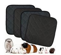 Chinchilla Cage Mat, Pack of 4 Absorbent Sleeping Mat, Washable Urine Pads, for Use in the Habitat and Pet Area of Small Animals such as Hamsters, Rabbits, Hedgehogs and Chinchilla