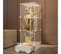 Chinchilla Cage Squirrel Rat Cage, Diy Ferret Cage Pull-Out Design, Encrypted Iron Mesh 1.5cm, Easy to Clean for Small Animal Cage(37 * 47 * 123cm)