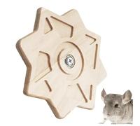 Chinchilla Chew Toy, Wooden Enrichment Toy, 6.3x6.3x0.47 inches, Portable Safety Biting Outside, Engaging Played Design, Hamster Bunny Use, Interactive Exercise Accessory for Pets
