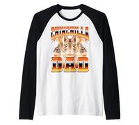 Chinchilla Dad Chinchilla Lover Father's Day 90s Bootleg Raglan Baseball Tee