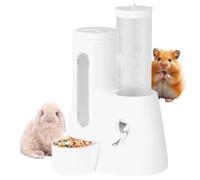 Chinchilla Drinking Bottle, Drinking Machine with Food Container, Standing Food and Water Dispenser for Small Animals such as Rabbits, Mice & Chinchillas