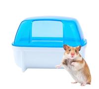 Chinchilla Dust Bath House - Transparent plasticc Sand Box for Rodents, Portable Hamster Bathtub Enclosure, Hygienic Pet Cleaning Solution, Durable Design | Detachable Container Gerbil, Syrian Hamster