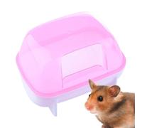 Chinchilla Dust Bath House - Transparent plasticc Sand Box for Rodents, Portable Hamster Bathtub Enclosure, Hygienic Pet Cleaning Solution, Durable Design | Detachable Container Gerbil, Syrian Hamster