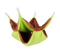 Chinchilla Hammock,Double-Layer Hamster Swing - Portable Sugar Glider, Soft Pet Hangable Hammock Bedding, Small Pet Cage Accessories Toy for Hamster Ferret Chinchilla