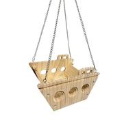 Chinchilla Hammock - Hanging for Hamster Wooden Climbing Toy | Indoor Chinchilla Swing House | for Sugar Glider Ferret Syrian Bird Indoor Outdoor
