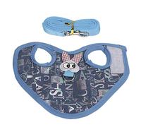 Chinchilla Harness & Sweater Set | Warm Winter Clothes with Breathable Flannel | Small Animal Leash for Rabbits/Ferrets/Hamsters | Adjustable Chest Strap, Cute Cartoon Design (M)