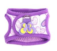 Chinchilla Harness Vest with Leash for Small Pets Soft Comfortable Design Premium Material Cute Red Grid Purple Love (S)