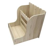 Chinchilla Hay Feeder | Rabbits Hay Food Dispenser Rack - Natural Wood Grass Anti-Waste Box Pet Food Dispenser Rack for Cage Enclosure