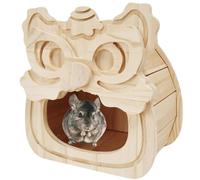 Chinchilla Hideout Natural Wooden Small Animal Hideout for Chinchilla Squirrel Sugar Gliders