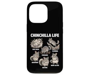 Chinchilla Life Funny Animal Behavior Case for iPhone 13 Pro