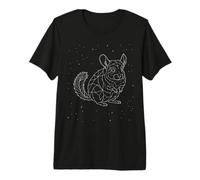 Chinchilla Lover Constellation Animal Line Art Geometric Premium T-Shirt