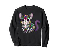 Chinchilla Mexican Sugar Skull Calavera Viva Mexico Party Sweatshirt