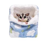 Chinchilla Nest Sleeping Pad Soft Plush Warm Thickened Comfortable | Hedgehog Cage Ferret Hammock for Hedgehog Rabbit Hamster Phalanger Flying Mouse Enrichment Sleep Rest Blue
