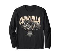 Chinchilla Pet Facts About Rodent Chinchillin Zoo Long Sleeve T-Shirt