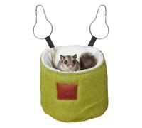 Chinchilla Plush Bed - Warm Soft Nest, Comfortable Cage Hammock | Plush Small Pet Warmth Comfort Haven, Winter Small Animal Resting Retreat Zone for Bunny Squirrel Hedgehog Parrot Chill Shelter