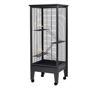 Chinchilla Rat Degu Cage Tall All Metal Grey With Stand On Wheels New