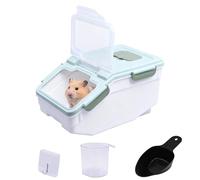 Chinchilla Sand Bath Container Kit - Extra Large Plastic Chinchilla Dust Bath House with Sand Cup and Sand Shovel for Hamster Hedgehog Guinea Pig Big Mice Squirre and Other Small Animals (Green)